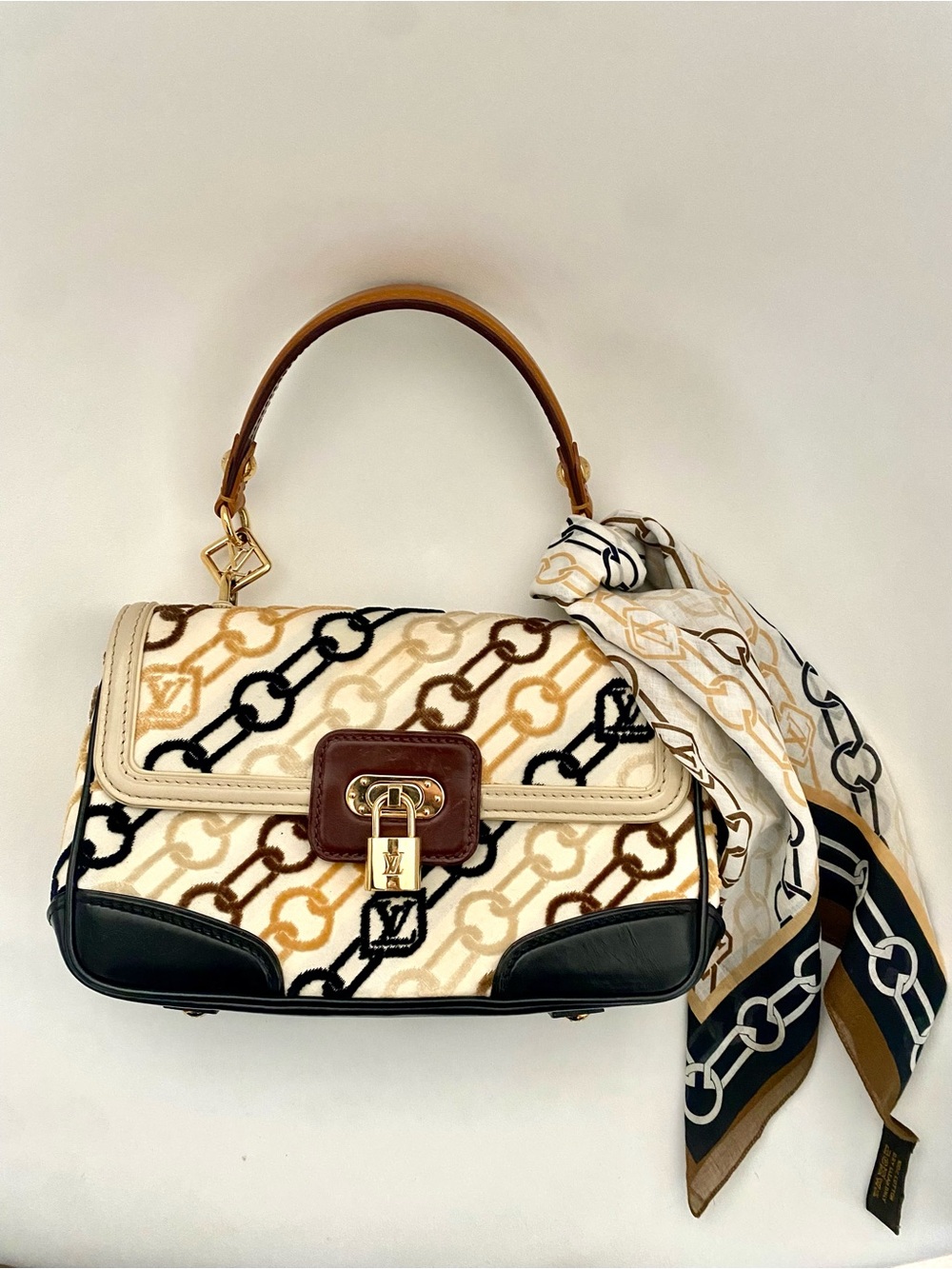 LOUIS VUITTON VELVET RABAT POCHETTE BAG